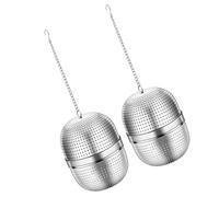 ROMISBABA 2Pcs Stainless Steel Tea Infuser Ball Fine Mesh Spice Strainer Portable Tea Steeper Filter Multi-Function Easy to Use and Clean