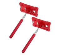 ROMISBABA 2pcs Telescopic Parking Card Holder Extendable Toll Pass Stick for Vehicle Contactless Card Swiping Access Control Tool Red