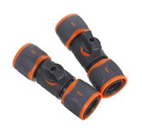 ROMISBABA 2pcs Thickened Abs Water Pipe Adapters with Rubberized Coating Quick Connect Hose Fittings for Garden and Outdoor Cleaning Leak Resistant Straight Through Connector for Car Washing
