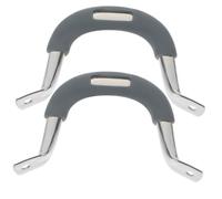 ROMISBABA 2pcs Thickened Stainless Steel Silicone Pot Side Handles Replacement Scald Heat Resistant Grip for Cookware Non Skid Ergonomic Pan Handles for Kitchen Pots and Lightweight