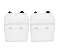 ROMISBABA 2pcs Transparent Fish Breeding Isolation Box for Aquarium Small Mesh Net Incubators with Enhanced Water Circulation Portable Fish Tank Nursery for Guppy Betta Clownfish Fry Growth