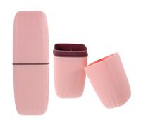 ROMISBABA 2pcs Travel Toothbrush Cup Case Portable Multifunctional Toothbrush Holder for Camping Outdoor Travel Use Toothpaste Storage