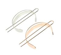 ROMISBABA 2pcs U-shaped Metal Hair Sticks Easy to Wear Simple Alloy Hair Pins Chic Accessories for Women Suitable for Daily Dress and Photo