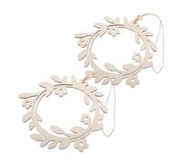 ROMISBABA 2PCS Unfinished Wooden Wreath Frames Scandinavian Style Lightweight DIY Craft Rings for Wall Table Holiday Decorations Easy No Tool Installation Multifunctional Nordic Floral Hoop