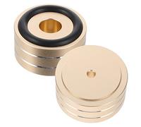 ROMISBABA 2pcs Vibration Amplifier Feet Pads Aluminium Alloy Speaker Stands for CD Player Turntable and Amp Vibration Absorbing Pads to Enhance Sound Clarity and Bass Response