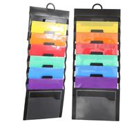 ROMISBABA 2Pcs Wall File Bags Hanging Organizer PP Material Document Holder Multi Pouch Storage for Office Files and Documents Space Saving