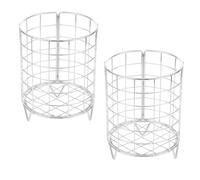 ROMISBABA 2pcs Wear-resistant Bunny Feeder Large Capacity Iron Hay Rack with Smooth Surface for Rabbits and Small Animals, Silver Hay Holder Suitable for Rabbit Cage Accessories