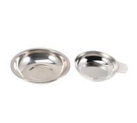 ROMISBABA 2pcs Weighting Tray Accessories Stainless Steel with Smooth Surface round Edges Silver Safe to Touch Electronic Scale Tray for Jewelry Weighing