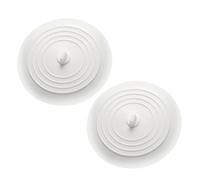ROMISBABA 2pcs White Silicone Bath Tub Plug Stoppers for Bathtub and Sink Drain Covers, Soft Waterproof Tub Drain Stopper Suitable for Bathroom and Kitchen Use