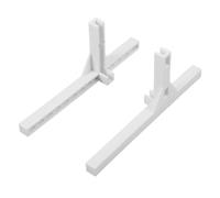 ROMISBABA 2pcs White Wire Grid Support Base with T-shaped Plastic Legs for Stable Photo and Grid Panel Display Stand Suitable for Home, Office, Bathroom, and Holiday Decor