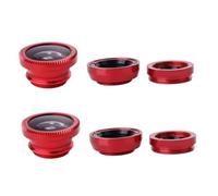 ROMISBABA 3-in-1 Phone Camera Lens Kit Fisheye Wide Angle Macro Lenses Clip-on Cell Phone Lens Set Black Clip for Mobile Photography Enthusiasts