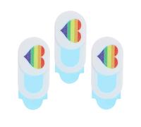 ROMISBABA 3 PCS Heart Pattern Webcam Cover Slide Set, Ultra-Thin Privacy Web Camera Cover for Laptop, Tablet, PC, Colorful Anti-Hacking Camera Protector for Personal Security