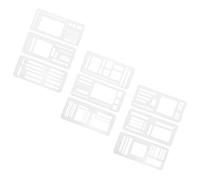 ROMISBABA 3 Sets Journal Planner Stencil Templates for Scrapbooking and Note Writing Reusable Record Stencils for Daily Planning Project Management and Notebook Journals