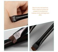 ROMISBABA 3 Sets Ultra Thin Angled Eyeliner Brush Slanted Eyebrow Makeup Brushes Gentle Resilient Bristles for Precise Eye Makeup Application and Brow Shaping