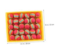 ROMISBABA 30 Pcs Rainbow Colored Sponge Training Balls Soft Elastic Practice Balls for Indoor Outdoor Golf Approach Shot Safety with Bright Colors
