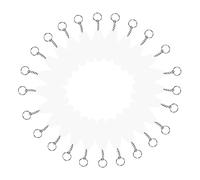 ROMISBABA 30 Sets Transparent Acrylic Key Id Labels with Rings Durable Rustproof Key Chains for Hotel Luggage Pet Name Tags for Classification and Identification