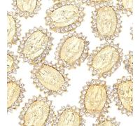 ROMISBABA 30pcs Golden Alloy Nail Gems Charms for Acrylic Nails Hard to Fade Finish for DIY Designs on Occasions and Holiday Parties