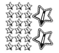 ROMISBABA 30pcs Star Shape Rhinestone Hair Clips for Women Teens Sparkly Snap Barrettes for Side Bangs and Back Hair Decoration