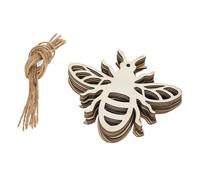 ROMISBABA 30Pcs Wooden Bee Shaped DIY Slices Unfinished Wood Craft Pieces for Painting Decoration Hanging Ornaments Safe Natural Material Creative Bee Arts and Crafts