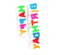 ROMISBABA 3M LED Birthday Letter String Lights, Decorative English Letters Lamp for Party and Celebration, Battery-Free LED Birthday Lamp Decor for Indoor Use