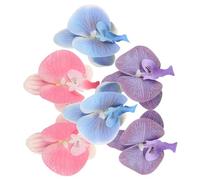 ROMISBABA 3Pair Orchid Flower Shoe Clips Lightweight Removable Floral Buckle Charms for Women High Heel Sandals Beach Vacation Summer Decoration
