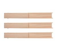 ROMISBABA 3pcs 23cm Wooden Folding Fan Frame DIY Handheld Fan Crafting Material 16 Wooden Ribs for Traditional Making and Home Decoration