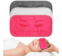 ROMISBABA 3pcs Assorted Colour Eyelash Extension Forehead Pads Made of Cloth with Ergonomic Shape for Beauty Salon and Home Salon Use, Practical Lash Grafting Tools to Keep Head in Position