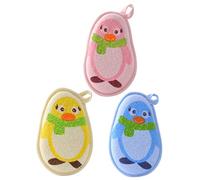 ROMISBABA 3Pcs Body Scrubbers Wear Resistant Exfoliating Bath Towels Cartoon Shower Cleaning Tools for Gentle Skin Cleansing and Massage
