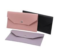 ROMISBABA 3pcs Cash Envelopes Wallet for Women, Lightweight Pu Money Management Wallet with Separate Compartments and Integrated Front Card Slot, for Savings and Coat Pockets During Commutes