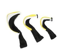 ROMISBABA 3Pcs Golf Club Head Covers Cloth Wood Headcover with Thickened Lining Lightweight Golf Rod Protector Sleeves Easy to Wear and Carry
