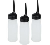 ROMISBABA 3pcs Hair Dry Cleaning Bottle Refillable Squeeze Applicator Bottles Angled Tip for Hair Dye Coloring and Salon Use