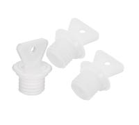 ROMISBABA 3Pcs Hot Water Bottle Replacement Stoppers Plug White Small Sealing Caps 2.1Cm Inner Diameter 1.7Cm Height for Leakproof Hot Water Bags for Relief Use