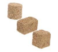 ROMISBABA 3pcs Mini Hay Bales for Crafts Small Farm Haystack Models DIY Decorations for Table Centerpieces Dollhouse Scenes Autumn Party Accessories