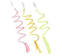 ROMISBABA 3Pcs Parakeet Climbing Rope Bird Swing Perch Stand for Cage Play Chewing and Exercise with Ropes for Parrots Budgies Cockatiels