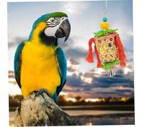 ROMISBABA 3Pcs Parrot Chewing Toy Set Bird Cage Hanging Chew Toys for Parrots PET Plaything Natural Materials Suitable for Parakeets and Lovebirds