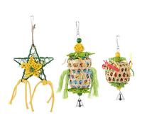 ROMISBABA 3pcs Parrot Set for Birds, High Durability Polyester Hanging Chew, Wear-resistant Shredding for Parrots, for Home Decoration and Bird Comfort