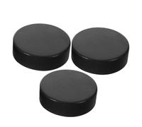 ROMISBABA 3Pcs Rubber Hockey Pucks for Training and Competition Professional Black Ice Hockey Pucks Reusable for Indoor and Outdoor