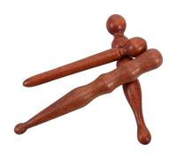 ROMISBABA 3Pcs Sandalwood Wooden Massage Therapy Sticks Set for Meridian Acupoint Scraping, Self Massage and Muscle Relaxation Tools for Body Sculpting and Wellness
