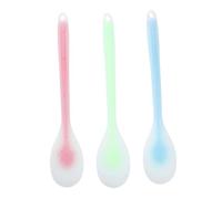 ROMISBABA 3Pcs Silicone Body Pat Massage Sticks 38Cm Back Massager Set for Fatigue Relief and Acupoint Therapy Body Care Tool in Red Green Blue