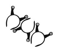 ROMISBABA 3pcs Snail Antenna Headband Black Hair Hoop Lightweight Party Costume Accessory for Cosplay Themed Events and Masquerade Playful Animal Snail Eyes Hairband for Adults