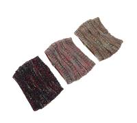 ROMISBABA 3pcs Stretchy Headbands for Women Warm Plush Hair Wraps with Vintage Crochet Design Soft Woolen Yarn Ear Warmers for Party Accessories