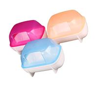 ROMISBABA 3pcs Sturdy Easy Clean Hamster Bathing Sand Chinchilla Sand Box Plastic Container Hamster Supplies
