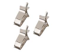 ROMISBABA 3pcs Sturdy Parrot Fruit Feeder Clips, Copper Cage Food Holders with Strong Bite Force and Easy Installation, Silver Vegetable and Fruit Holder for Bird Cage Accessories