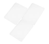 ROMISBABA 3pcs Transparent Plastic Id Card Holders Protective Sleeves Lightweight Portable Card Protectors for Travel School Office Multipurpose Clear