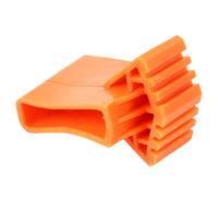 ROMISBABA 4 Pcs Rubber Ladder Foot Covers Non Slips Ladder Feet Mat Solid Rubber Floor Grip Protects Floors Orange