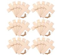 ROMISBABA 40pcs Paintable Wood Cross Cutouts Small Wooden Bookmarks for DIY Crafts Thanksgiving Christmas Party Home Decor Faith-Based Spiritual Projects