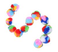 ROMISBABA 40pcs Plush Rainbow Cat Kitten Interactive Balls for Indoor Cats Lightweight Play to Stimulate Curiosity and Exercise