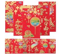 ROMISBABA 48pcs Decorative Red Packet Envelopes New Year Red Envelope Hongbao Birthday Vietnamese Money Money Pockets Hong Bao Lucky Packets Chinese New Year
