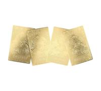 ROMISBABA 4pcs 2026 Feng Shui God of Wealth Copper Amulet Cards - Double-sided Tai Sui Protection Charm for Year of The Horse - Portable Chinese Zodiac Blessing Cards for Fortune Travel Home