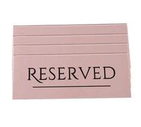ROMISBABA 4pcs Acrylic Reserved Chair Signs Rose Gold Elegant Tabletop Reserved Table Tents for Weddings Family Gatherings Restaurant Guest Seating and Versatile Decor